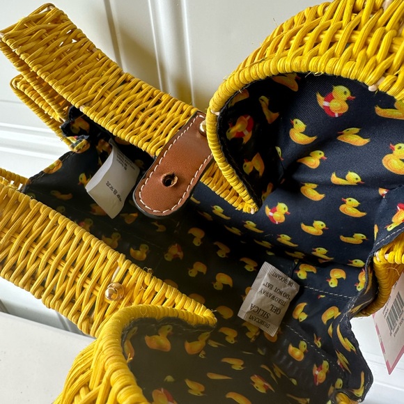MC2 Saint Barth Yellow Wicker Duck Bag - Picture 5 of 9